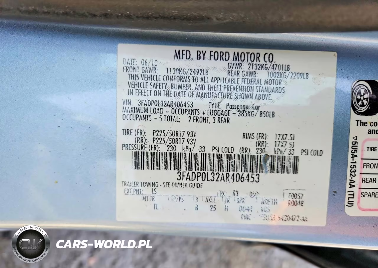2010 Ford Fusion Hybrid VIN:3FADP0L32AR406453 - 13