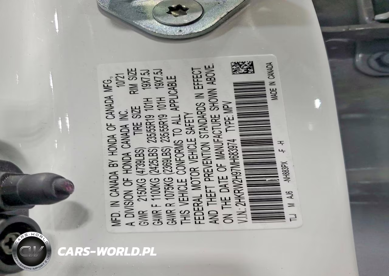 2021 Honda Cr-V Touring VIN:2HKRW2H97MH683974 - 13
