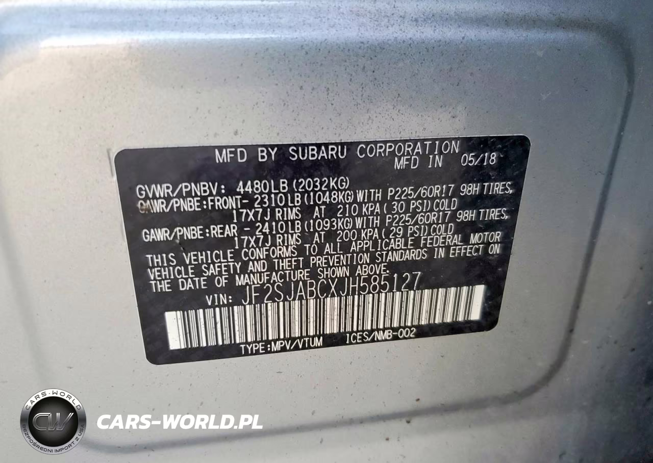 2018 Subaru Forester 2.5I VIN:JF2SJABCXJH585127 - 14