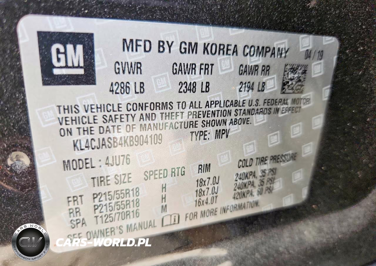 2019 Buick Encore Preferred VIN:KL4CJASB4KB904109 - 13