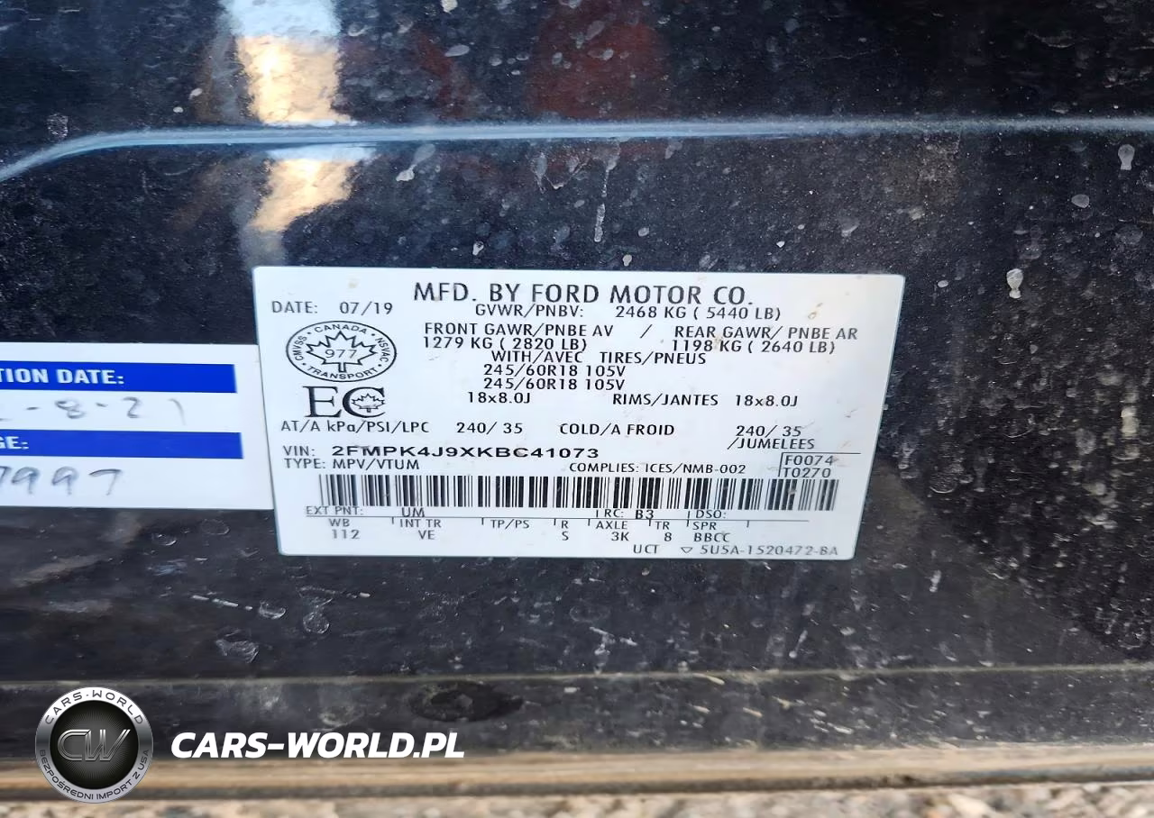2019 Ford Edge Sel VIN:2FMPK4J9XKBC41073 - 13