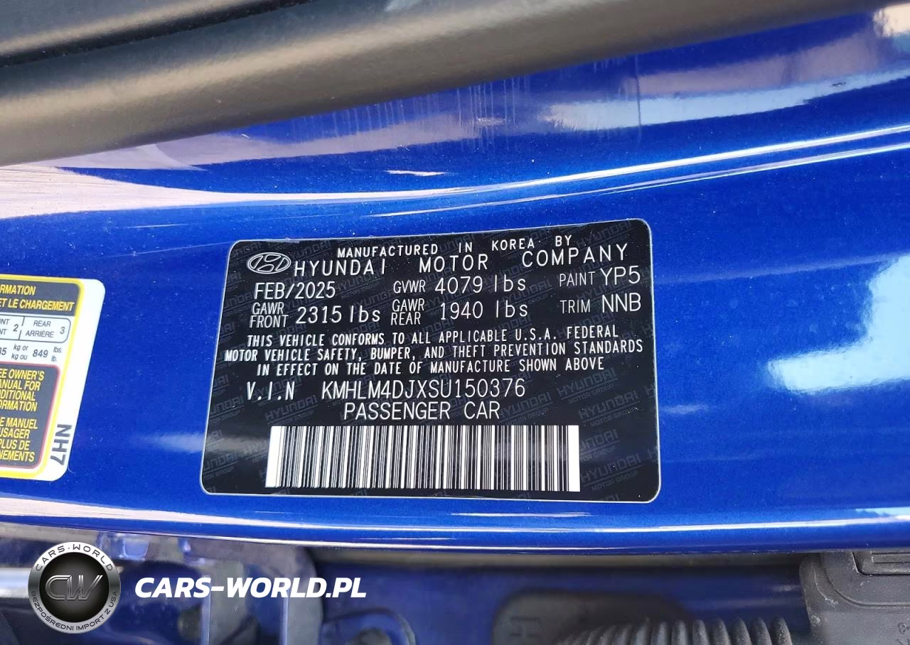 2025 Hyundai Elantra Blue VIN:KMHLM4DJXSU150376 - 12