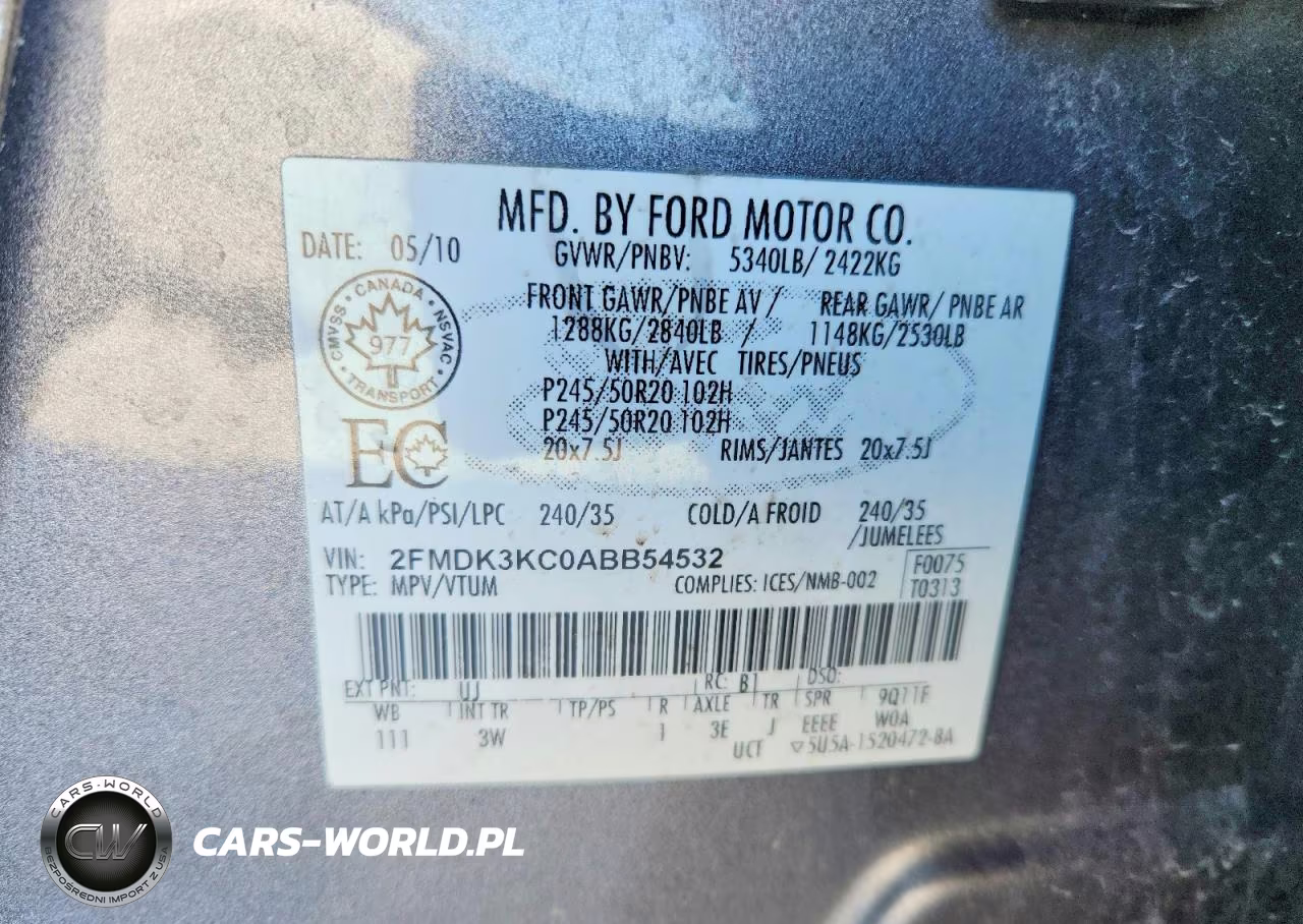 2010 Ford Edge Limited VIN:2FMDK3KC0ABB54532 - 13