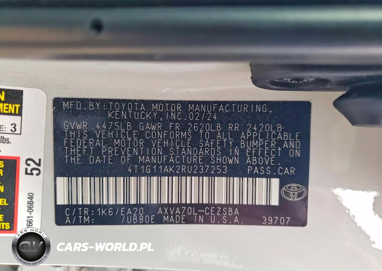2024 Toyota Camry Se Night Shade VIN:4T1G11AK2RU237253 - 12