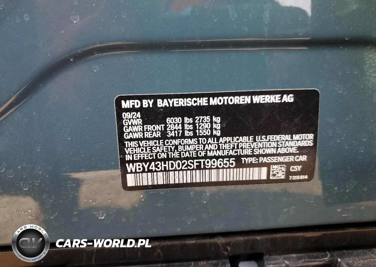 2025 BMW I4 xDrive 40 VIN:WBY43HD02SFT99655 - 14