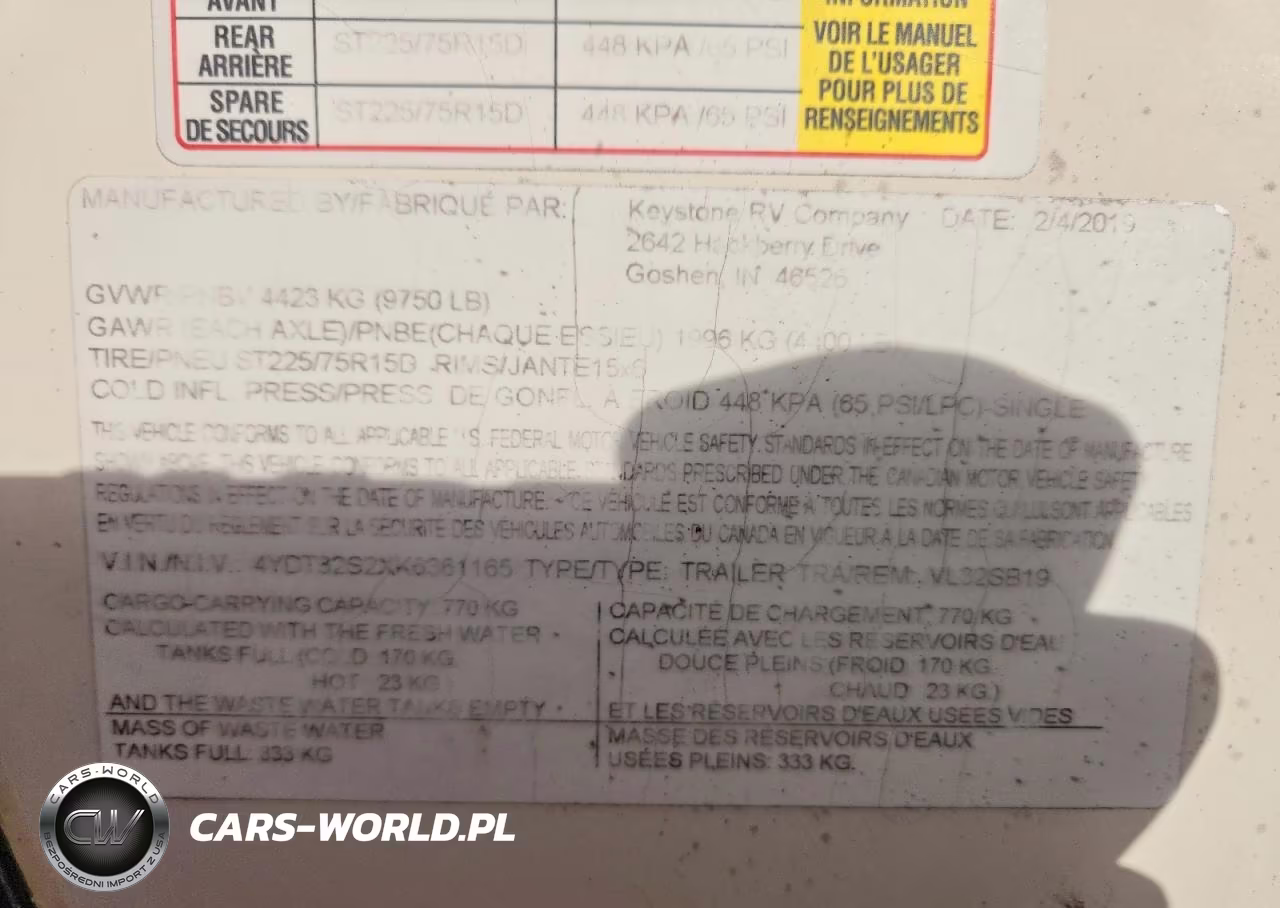 2019 Keystone Voltage Camper VIN:4YDT32S2XK6361165 - 10