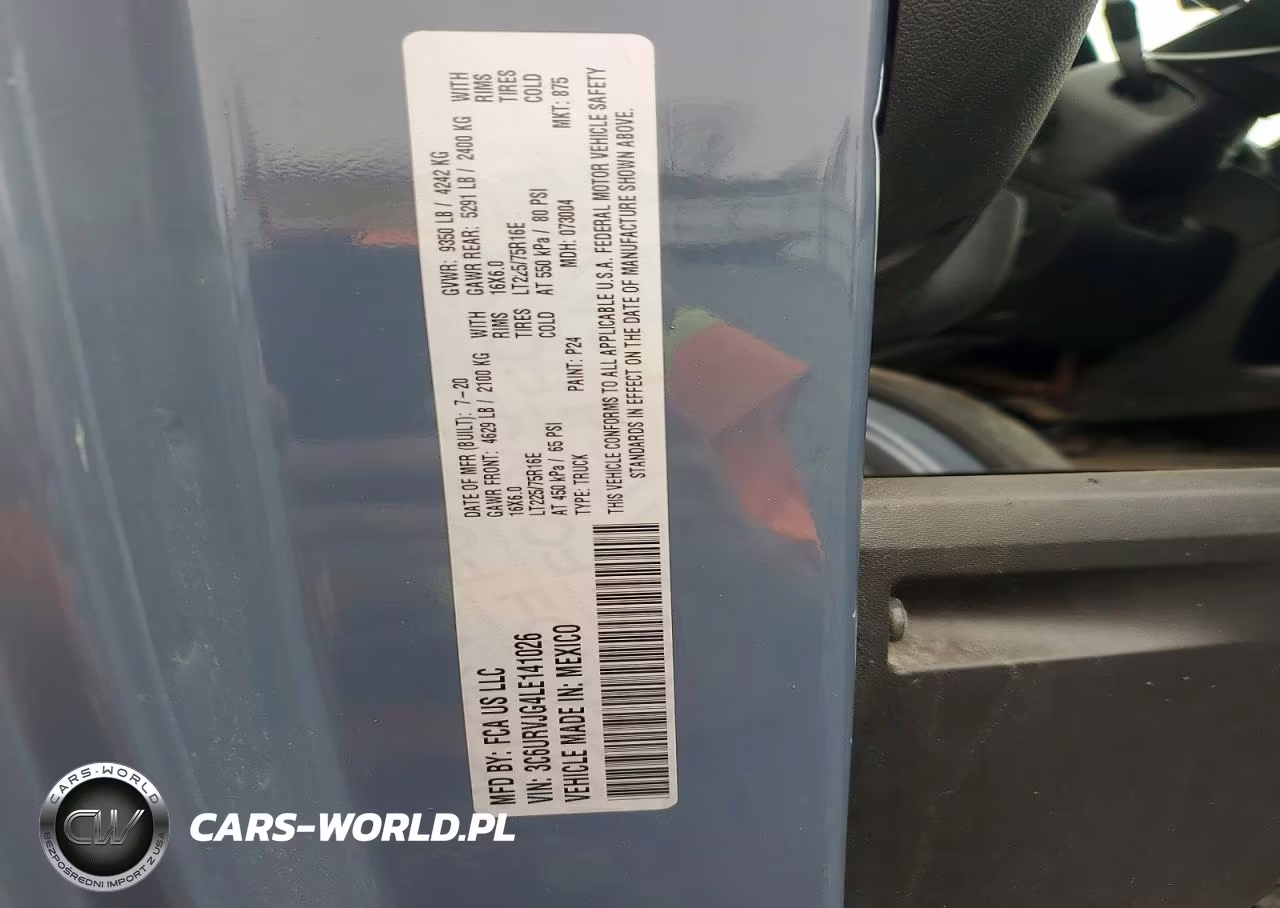 2020 Ram Promaster 3500 3500 High VIN:3C6URVJG4LE141026 - 13