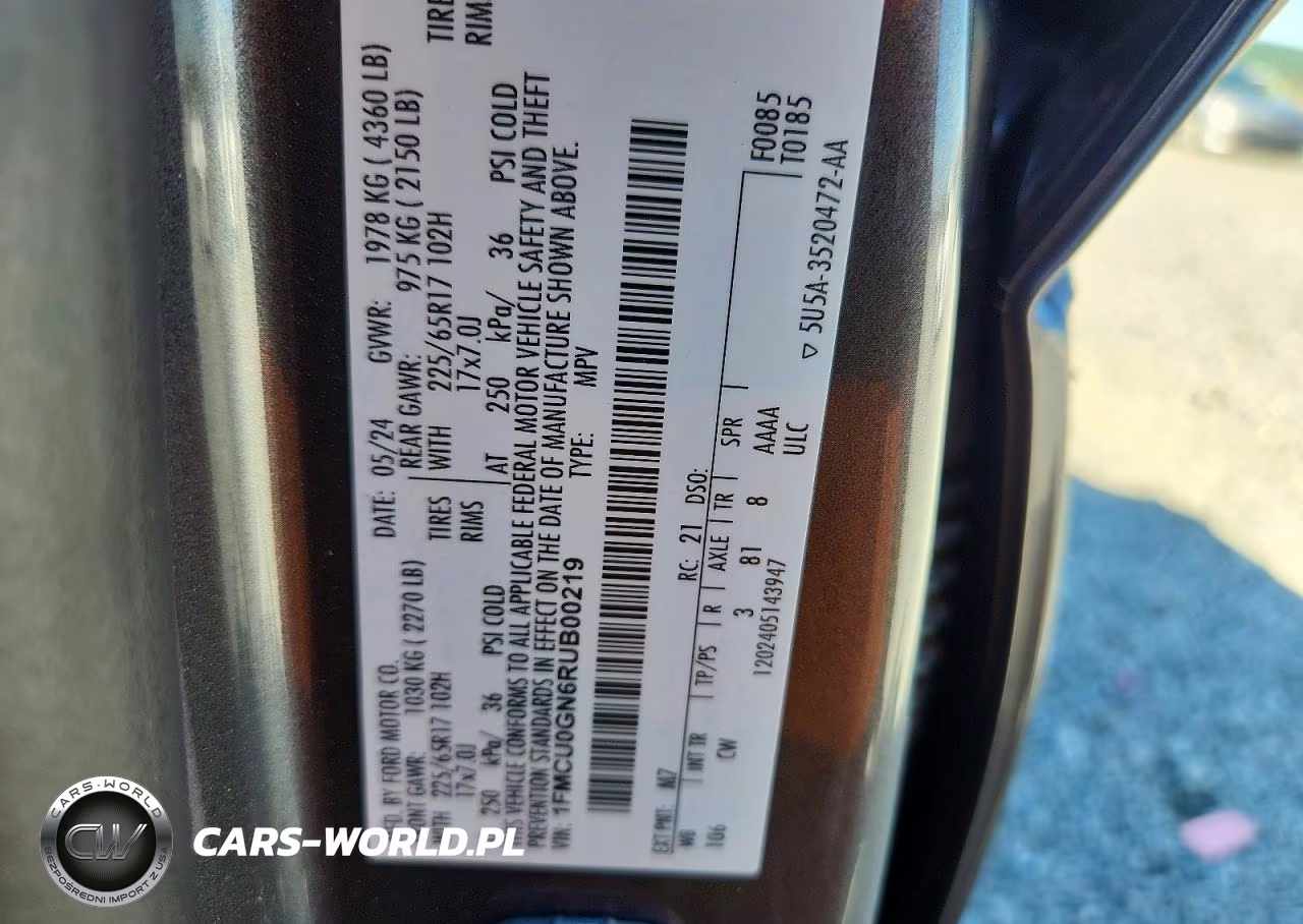 2024 Ford Escape Active VIN:1FMCU0GN6RUB00219 - 13