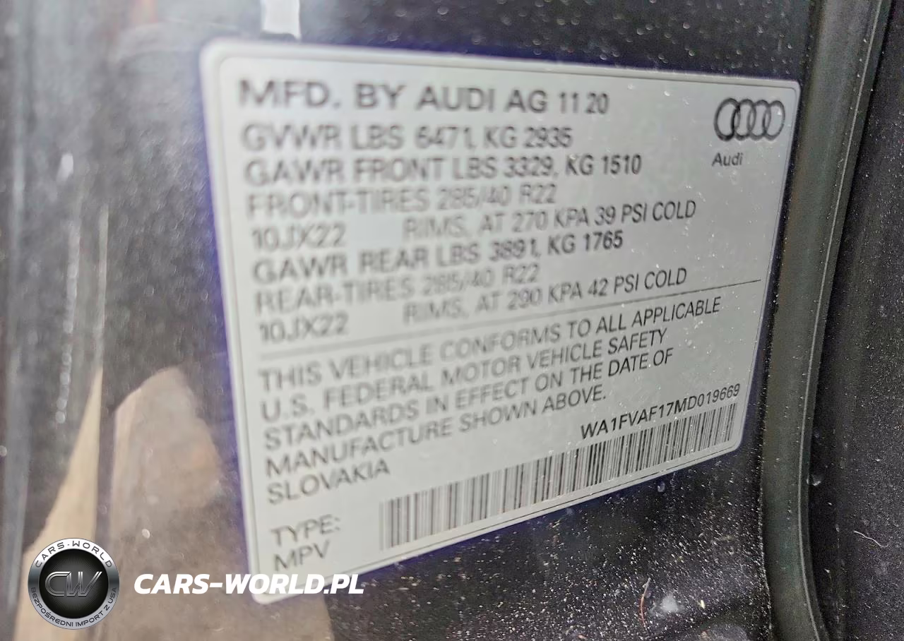 2021 Audi Q8 Prestige S-Line VIN:WA1FVAF17MD019669 - 14