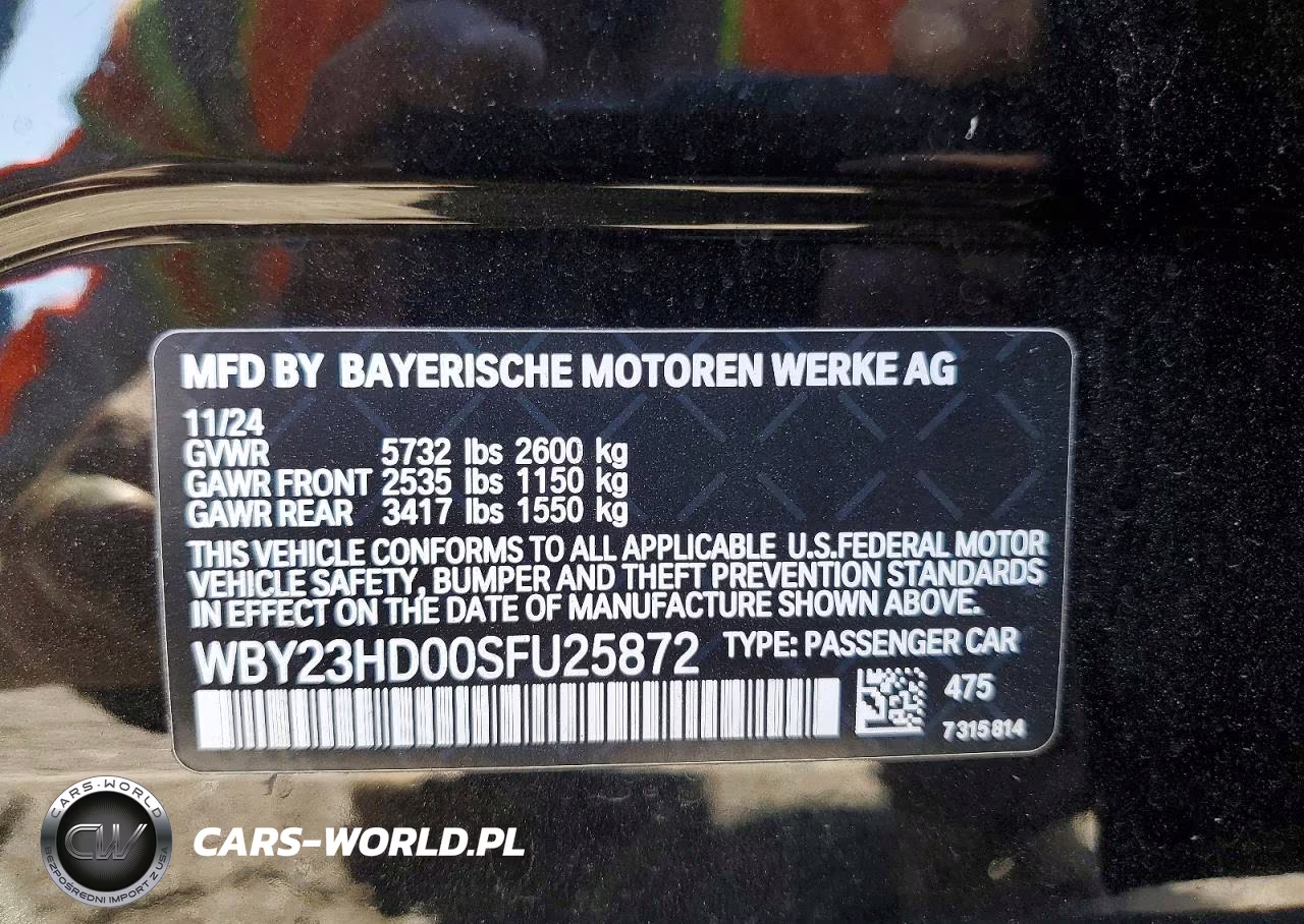 2025 BMW I4 Edrive 40 VIN:WBY23HD00SFU25872 - 12