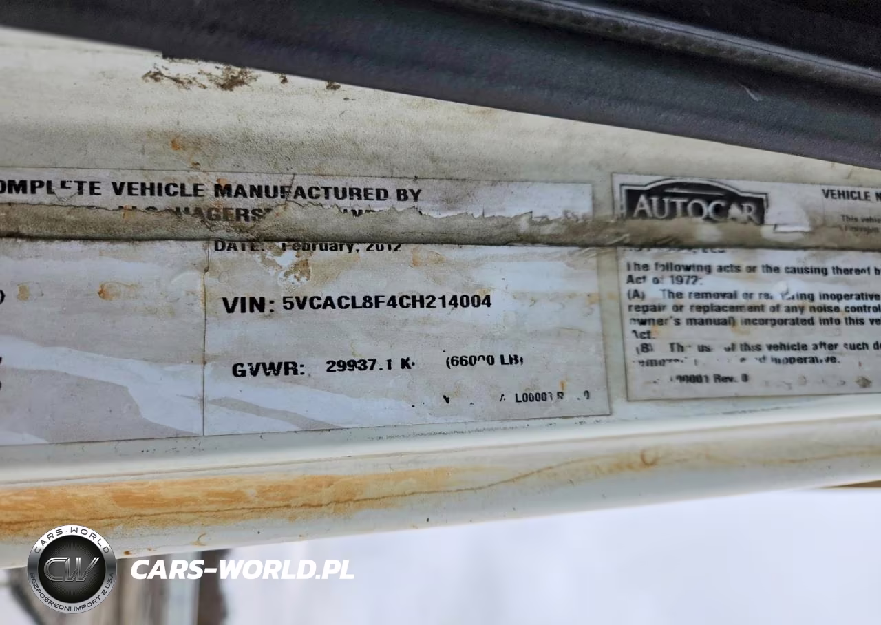 2012 Auto Xpeditor Refuse Truck VIN:5VCACL8F4CH214004 - 10
