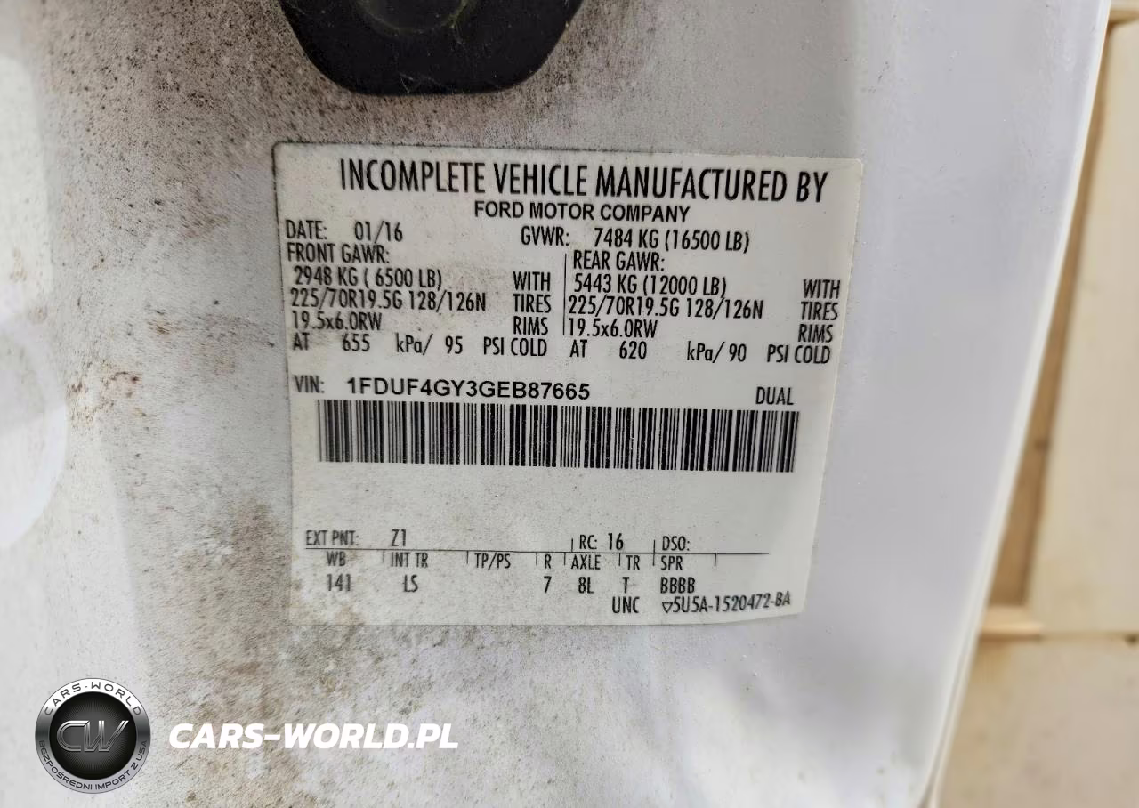 2016 Ford F450 Super Duty Bucket Truck VIN:1FDUF4GY3GEB87665 - 12