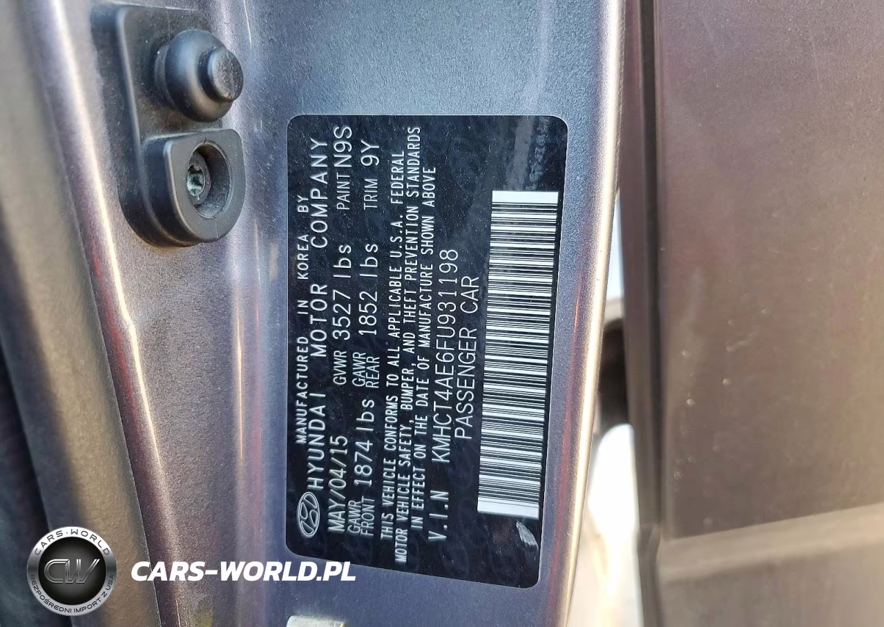 2015 Hyundai Accent Gls VIN:KMHCT4AE6FU931198 - 12