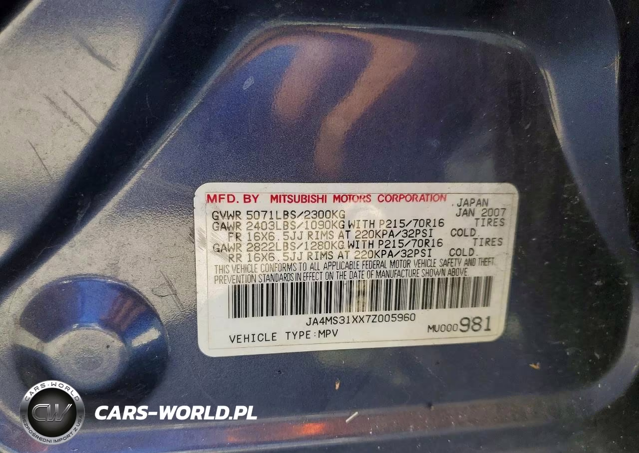 2007 Mitsubishi Outlander Es VIN:JA4MS31XX7Z005960 - 13
