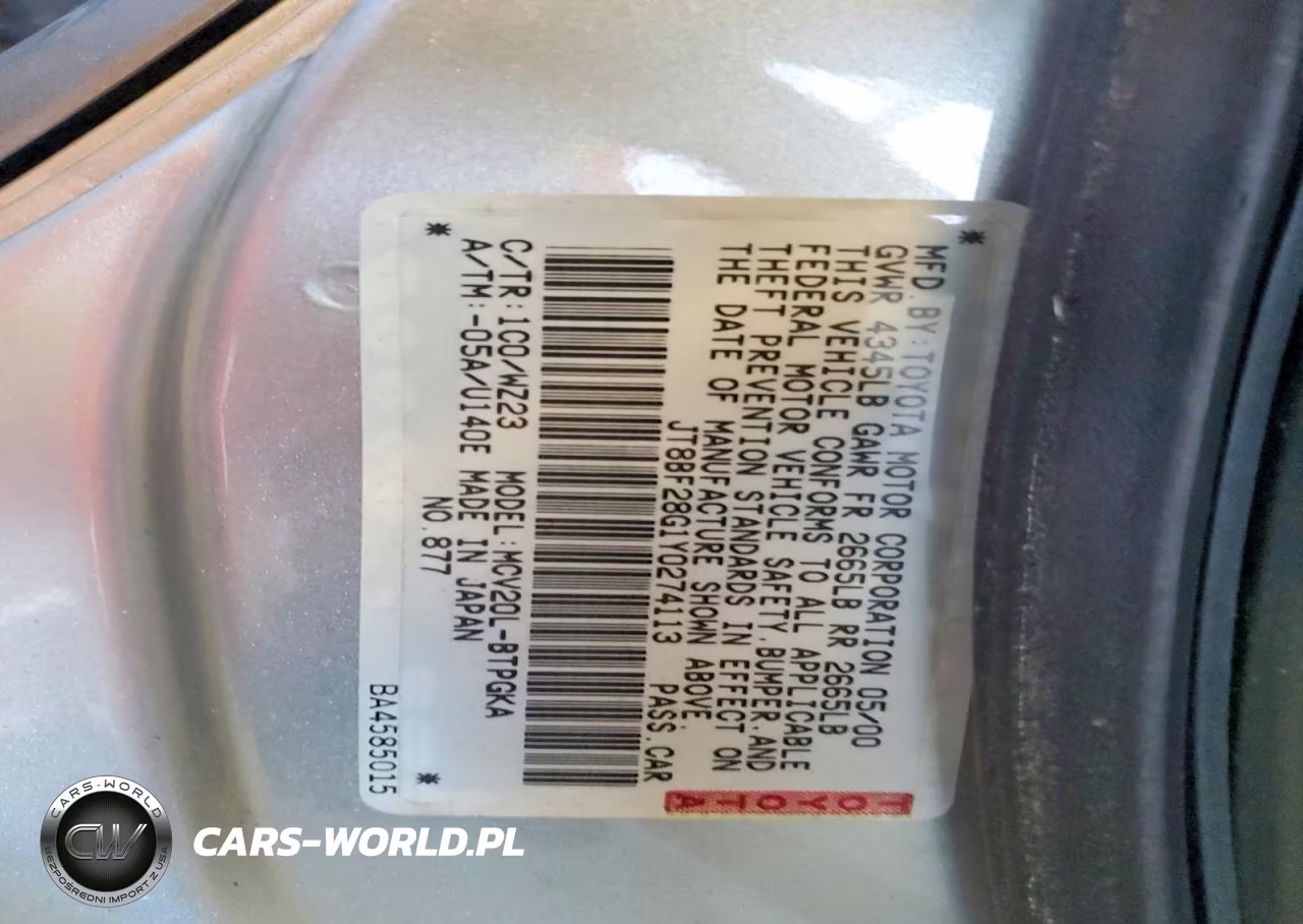 2000 Lexus Es 300 Base VIN:JT8BF28G1Y0274113 - 12