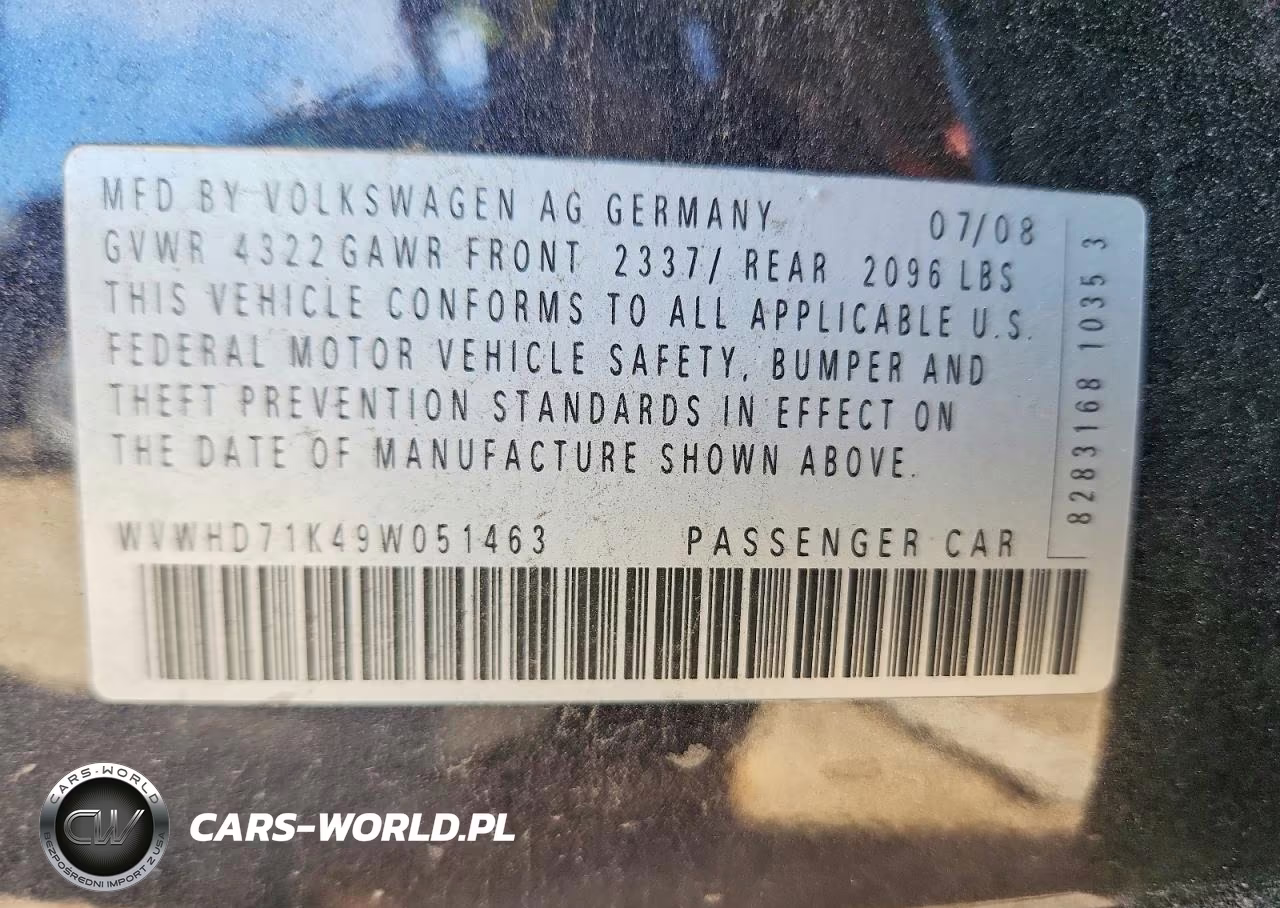 2009 Volkswagen Gti VIN:WVWHD71K49W051463 - 12