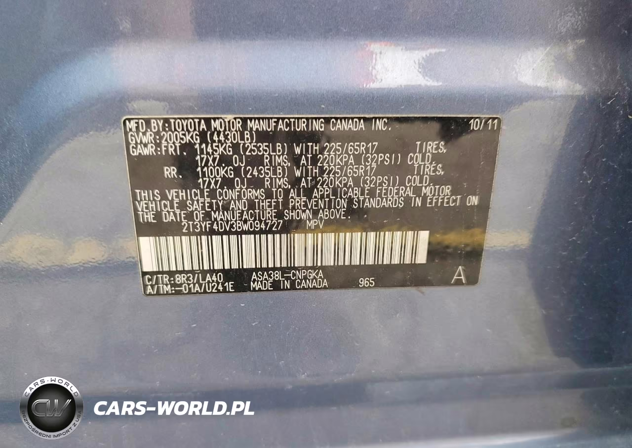 2011 Toyota Rav4 Limited VIN:2T3YF4DV3BW094727 - 13