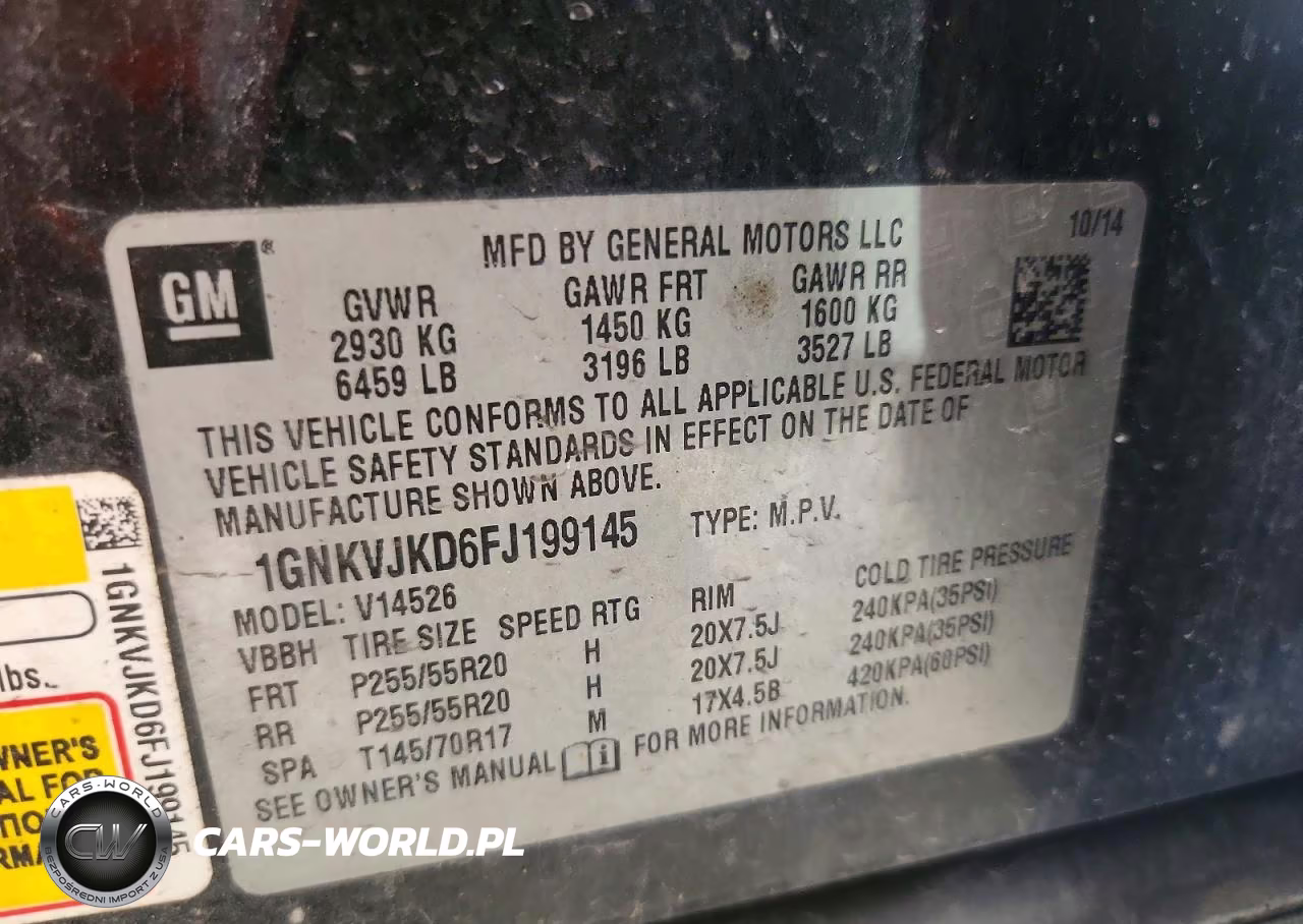 2015 Chevrolet Traverse Ltz VIN:1GNKVJKD6FJ199145 - 13
