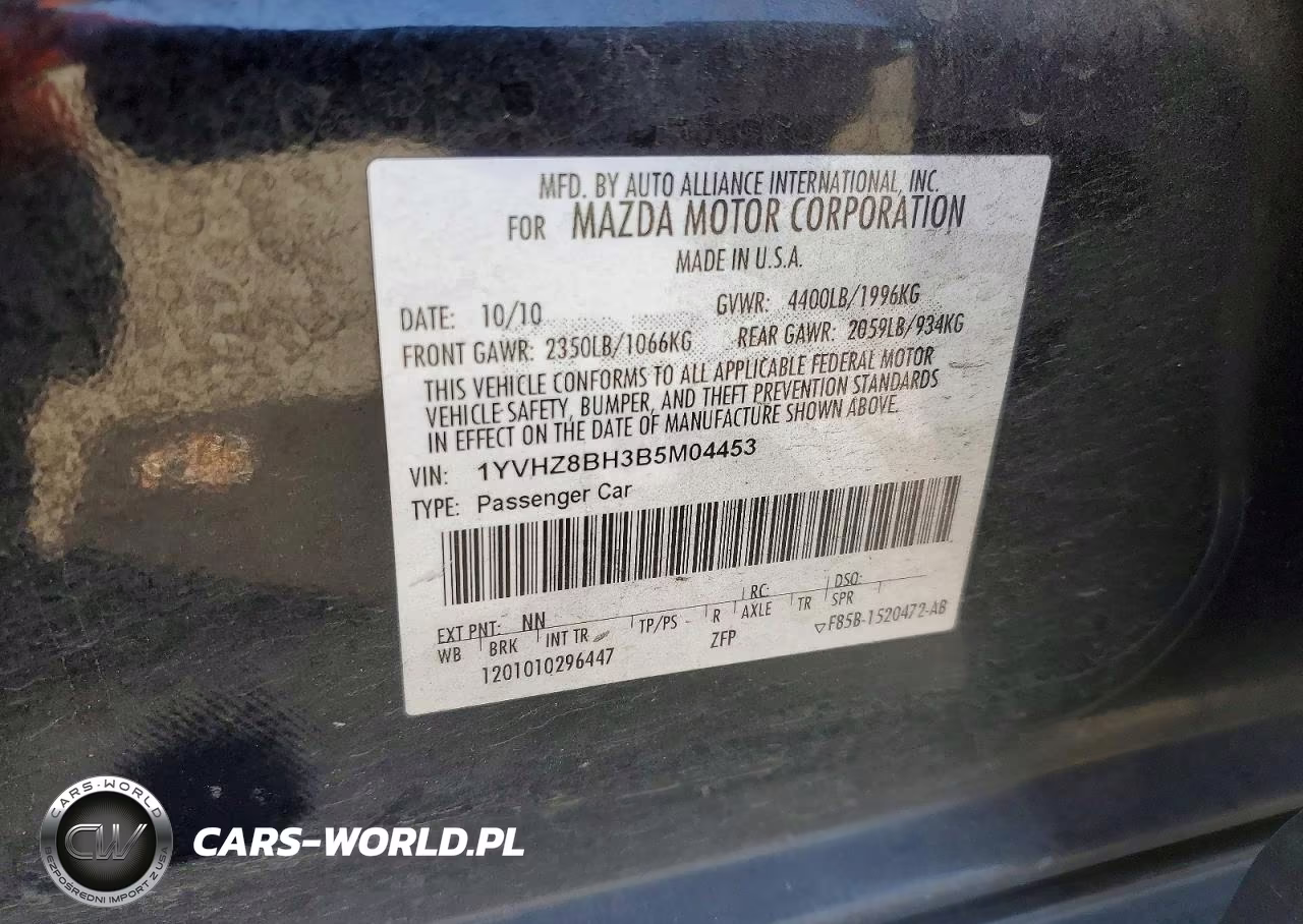 2011 Mazda 6 I VIN:1YVHZ8BH3B5M04453 - 12