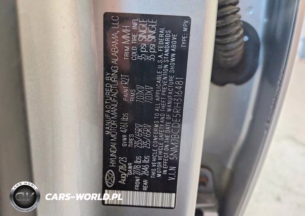 2024 Hyundai Tucson Sel VIN:5NMJBCDE5RH316481 - 13