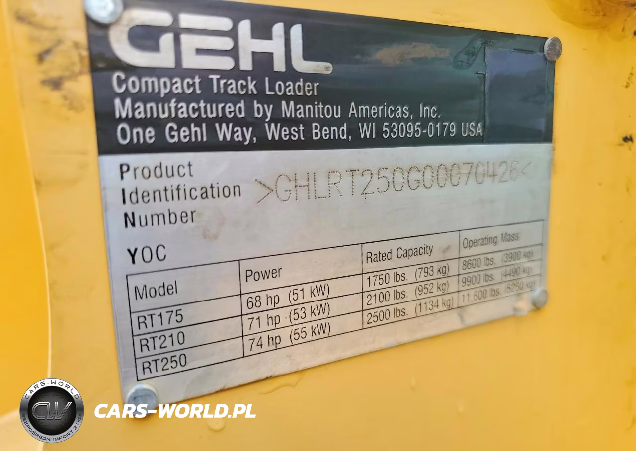 2015 Gehl Rt250 - Skid Steer Loader VIN:GHLRT250G00070426 - 10