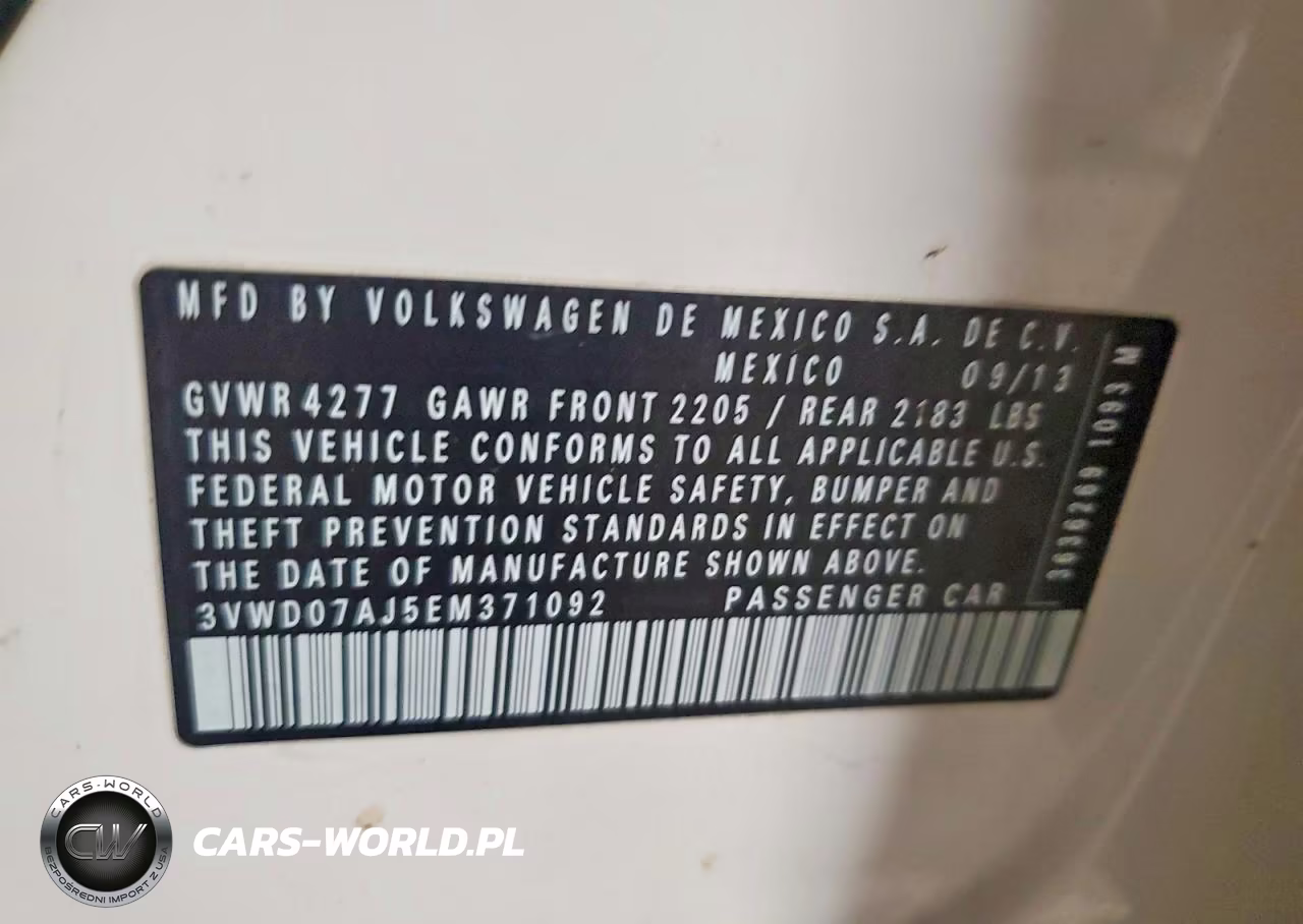 2014 Volkswagen Jetta Se VIN:3VWD07AJ5EM371092 - 12