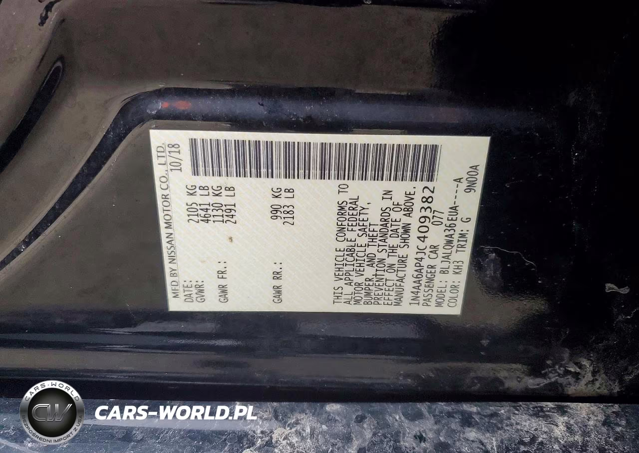 2018 Nissan Maxima 3.5S VIN:1N4AA6AP4JC409382 - 13