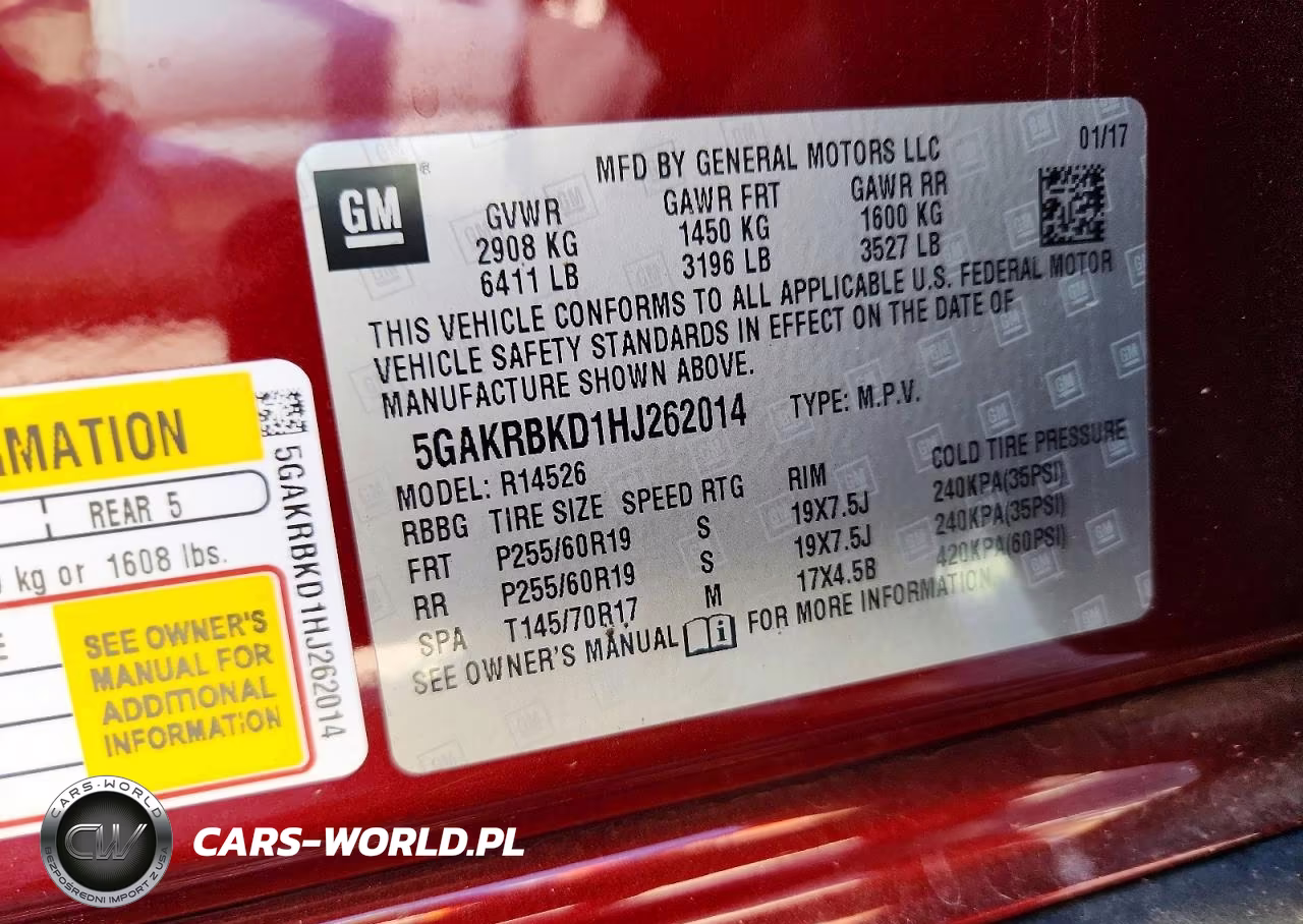 2017 Buick Enclave VIN:5GAKRBKD1HJ262014 - 14