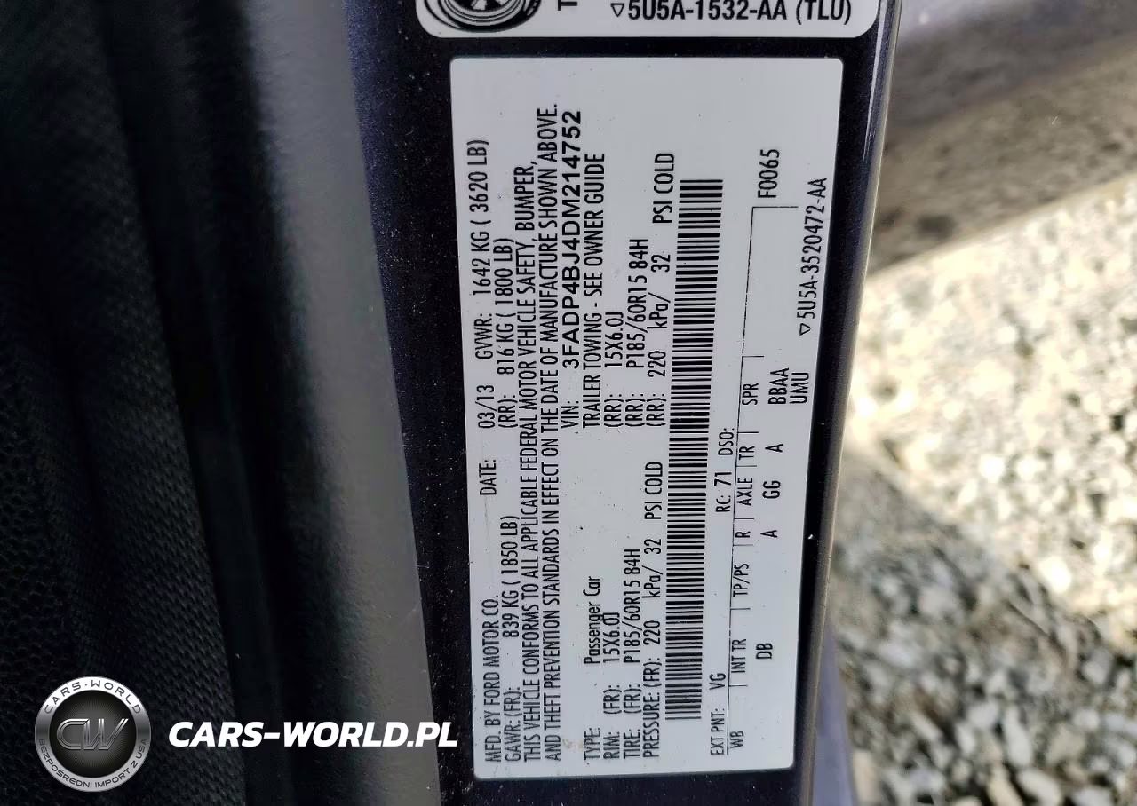 2013 Ford Fiesta Se VIN:3FADP4BJ4DM214752 - 12