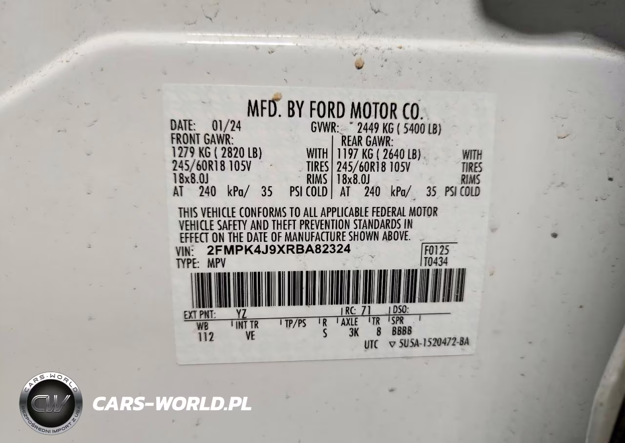 2024 Ford Edge Sel VIN:2FMPK4J9XRBA82324 - 13