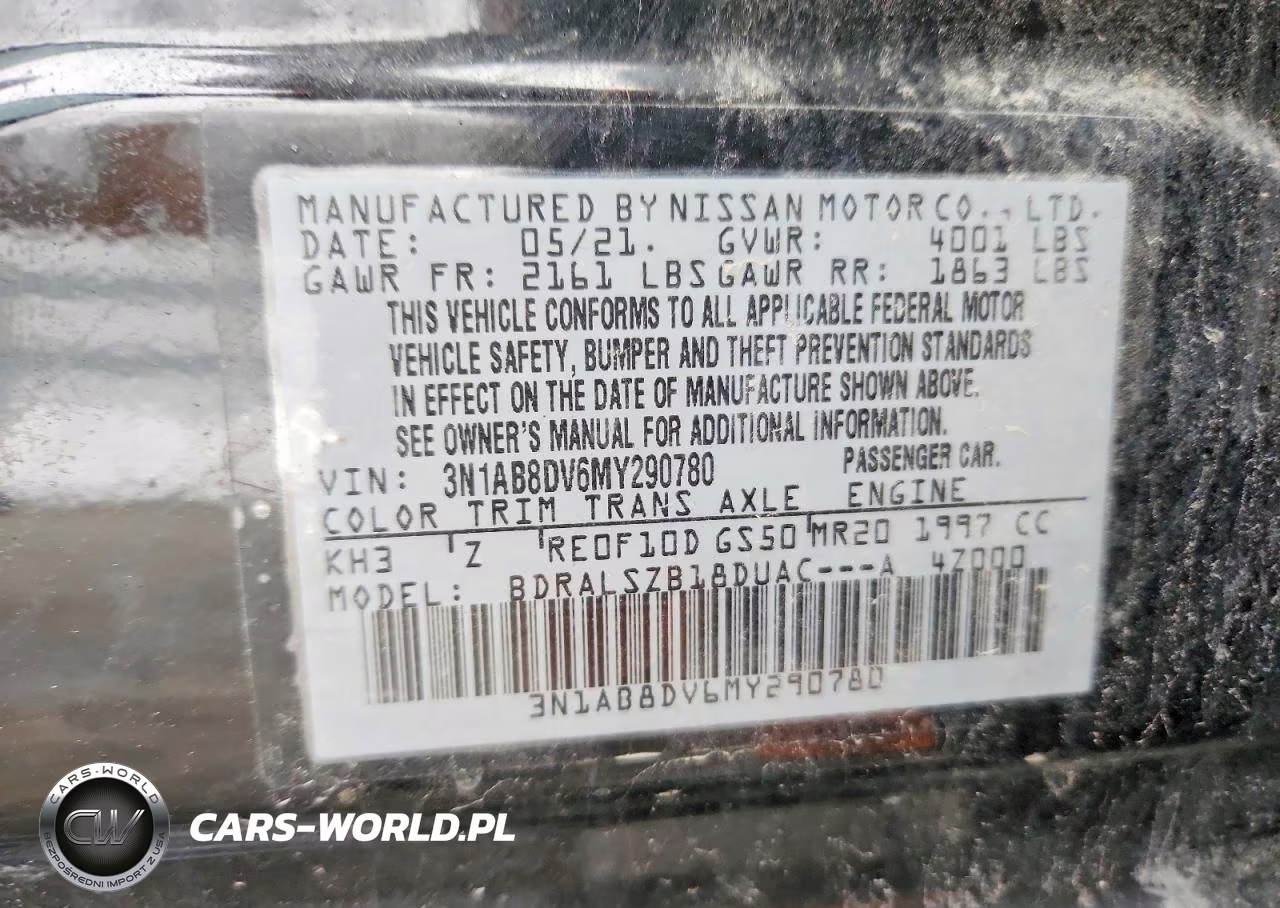 2021 Nissan Sentra Sr VIN:3N1AB8DV6MY290780 - 12