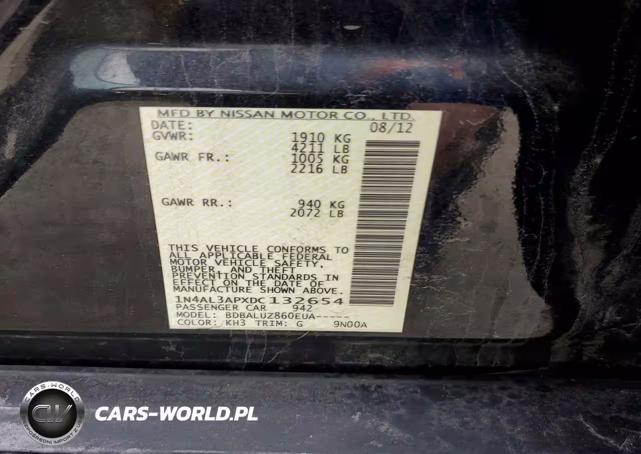 2013 Nissan Altima 2.5 VIN:1N4AL3APXDC132654 - 13