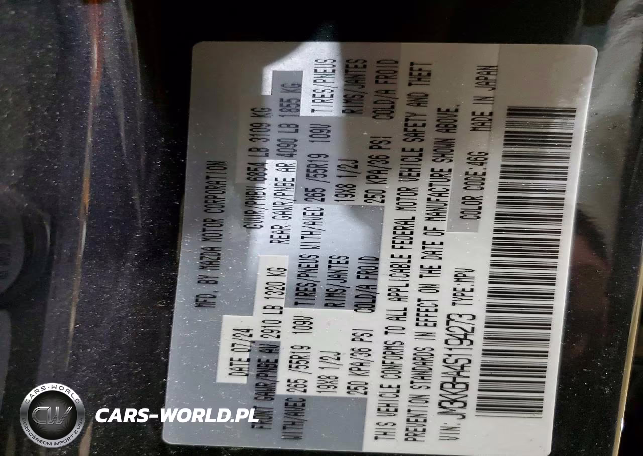 2025 Mazda Cx-90 Preferred VIN:JM3KKBHA4S1194273 - 14