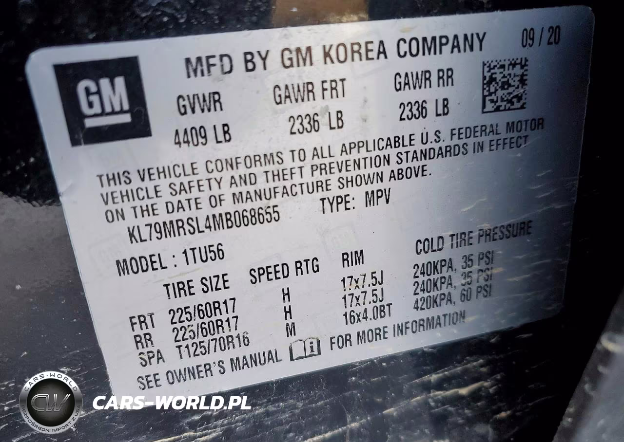 2021 Chevrolet Trailblazer Lt VIN:KL79MRSL4MB068655 - 13