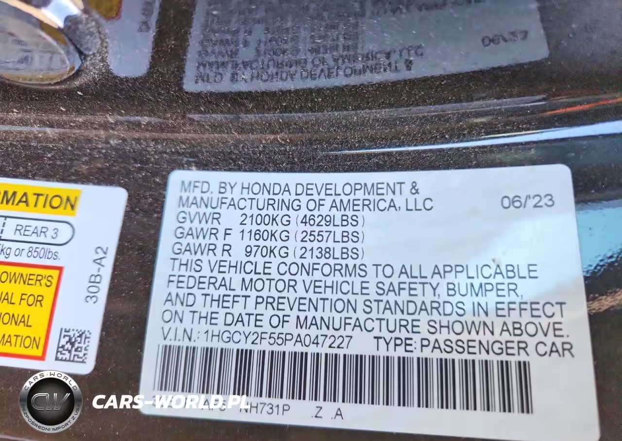 2023 Honda Accord Hybrid Sport VIN:1HGCY2F55PA047227 - 12