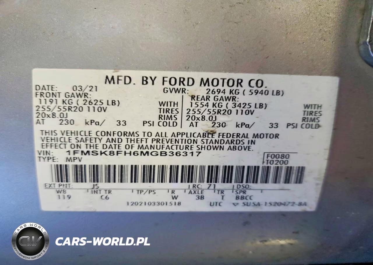 2021 Ford Explorer Limited VIN:1FMSK8FH6MGB36317 - 13