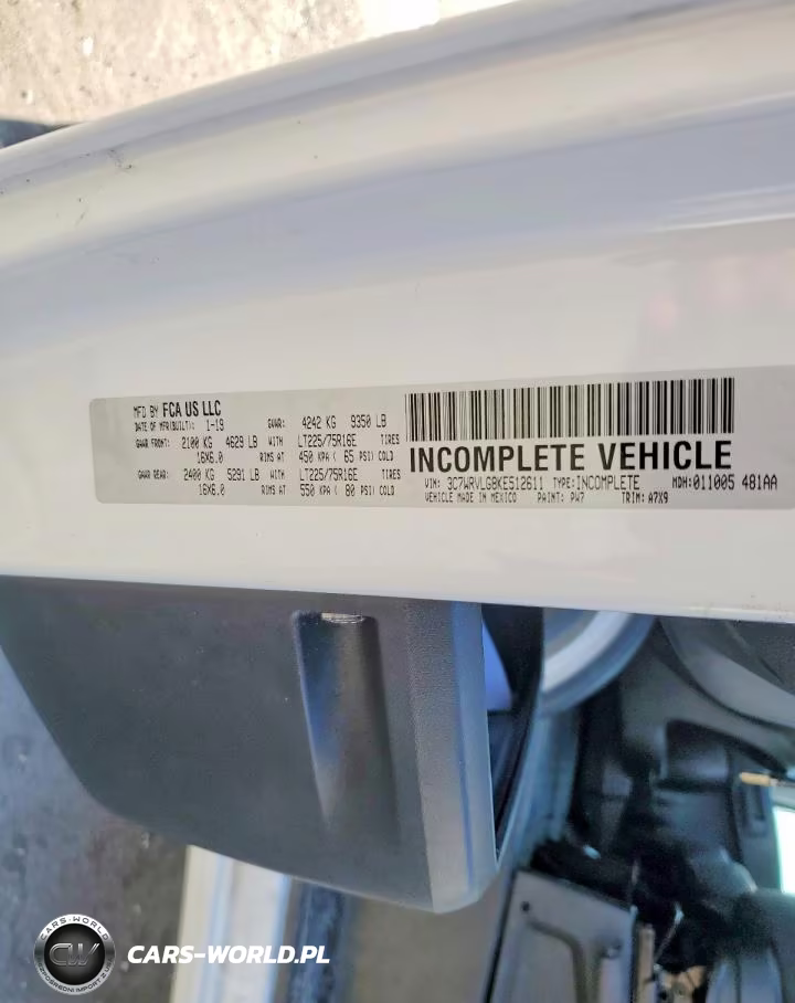 2019 Ram Promaster 3500 Box Truck VIN:3C7WRVLG8KE512611 - 13
