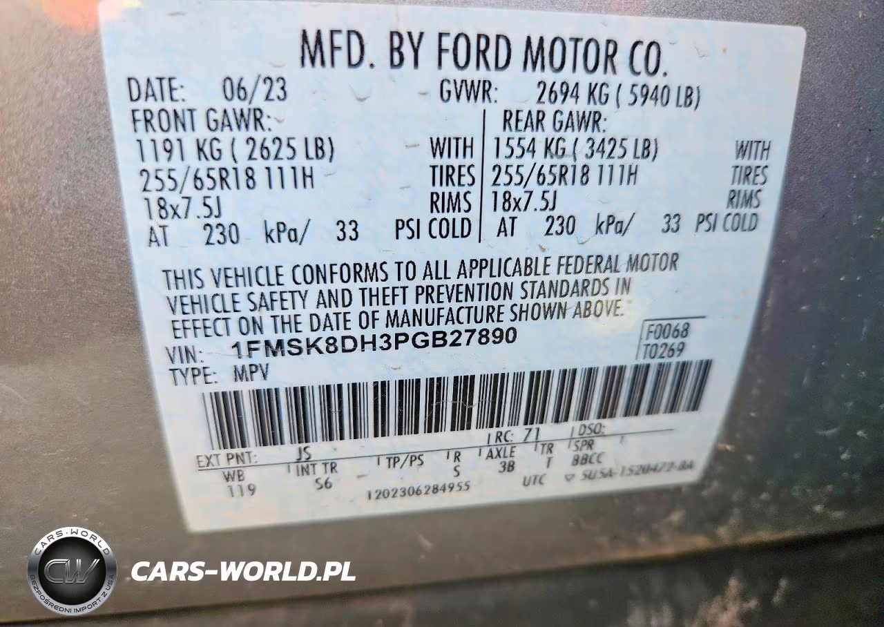 2023 Ford Explorer Xlt VIN:1FMSK8DH3PGB27890 - 13