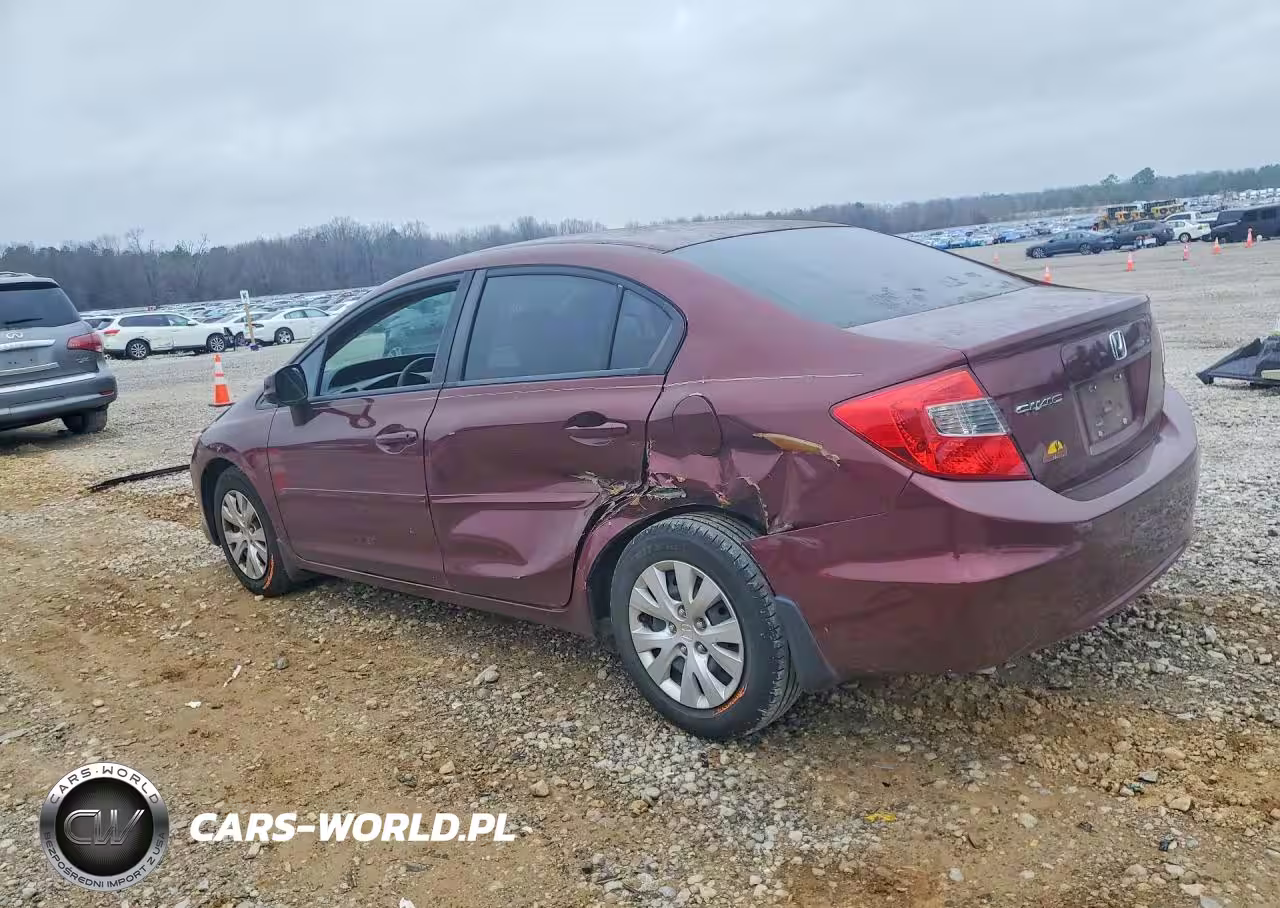 2012 Honda Civic Lx VIN:2HGFB2F59CH575248 - 2