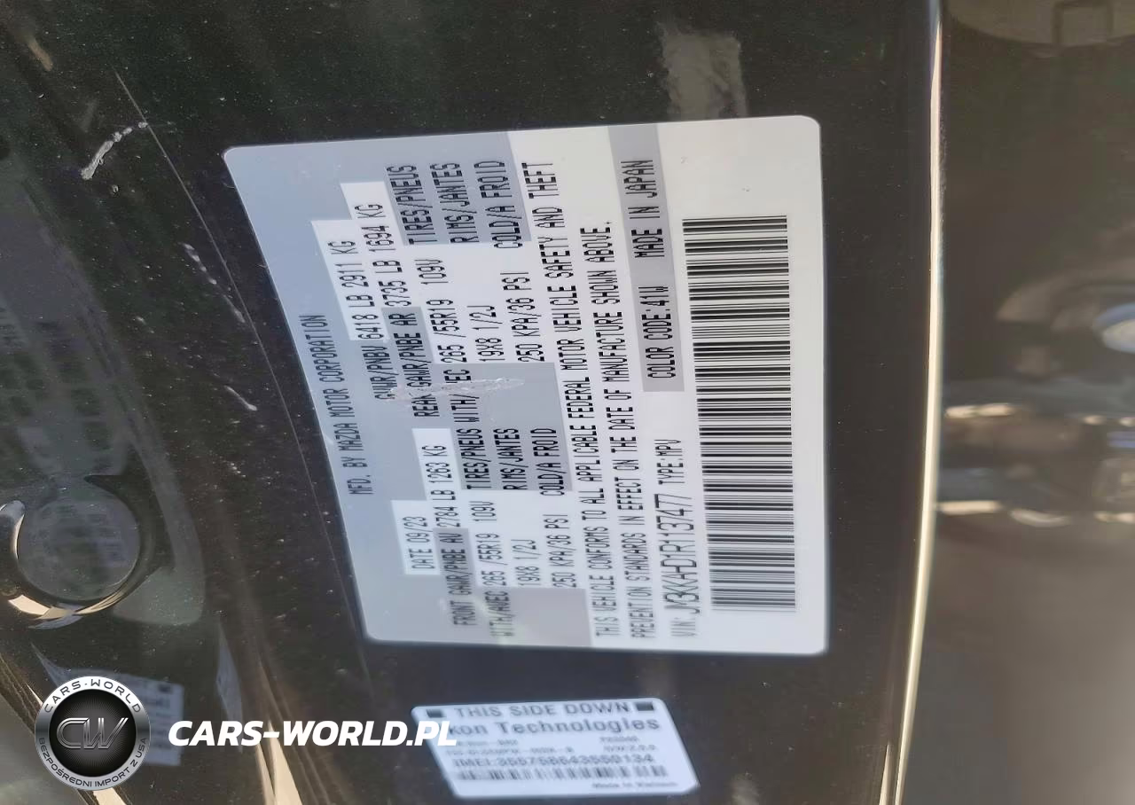 2024 Mazda Cx-90 Select VIN:JM3KKAHD1R1137477 - 13