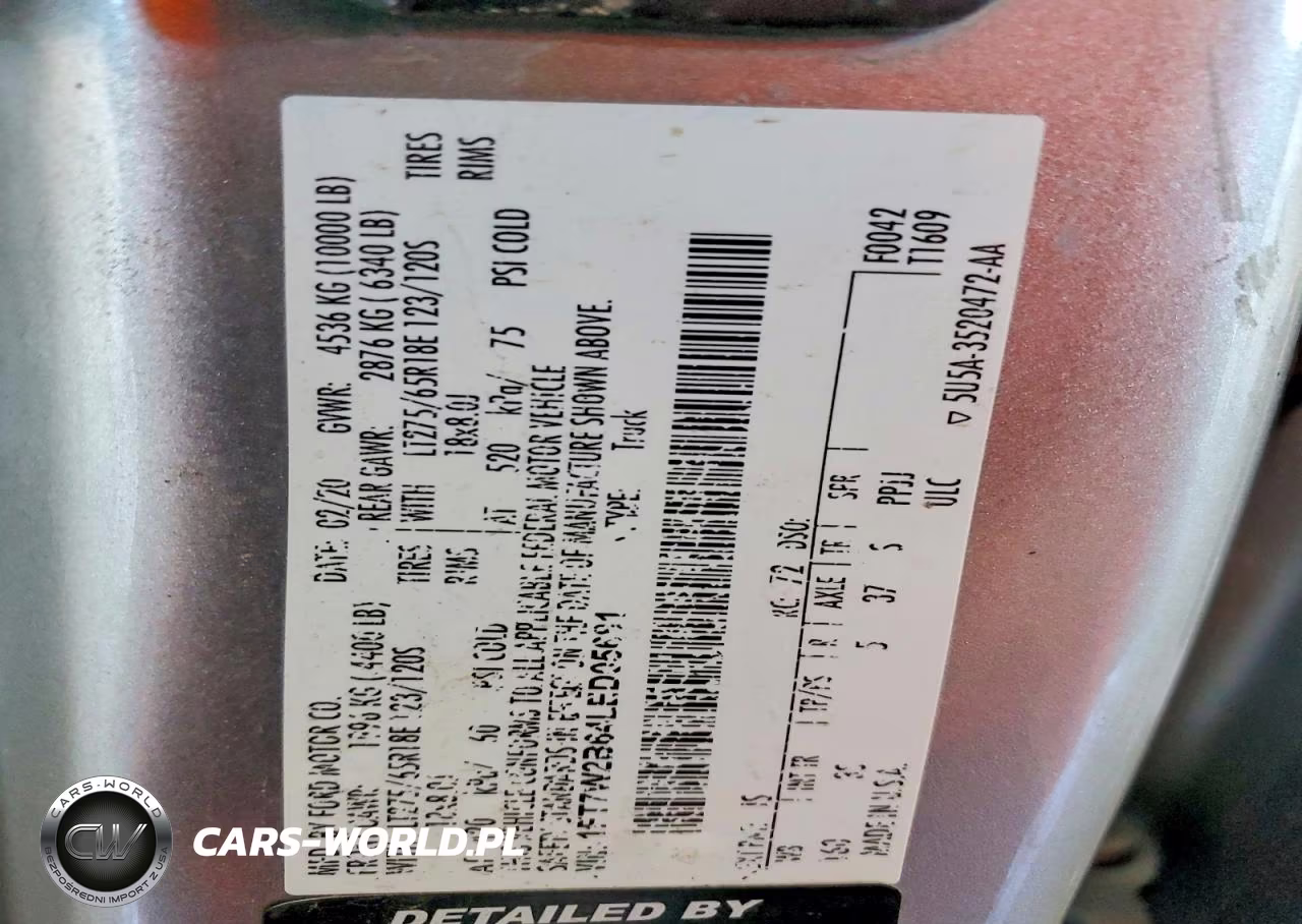 2020 Ford F250 Super Duty VIN:1FT7W2B64LED05681 - 12