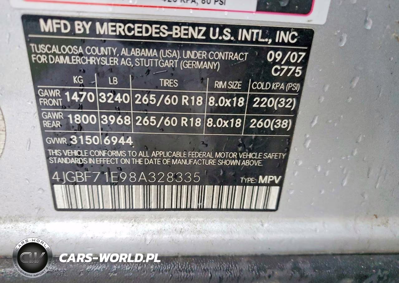 2008 Mercedes-Benz Gl 450 4Matic VIN:4JGBF71E98A328335 - 14