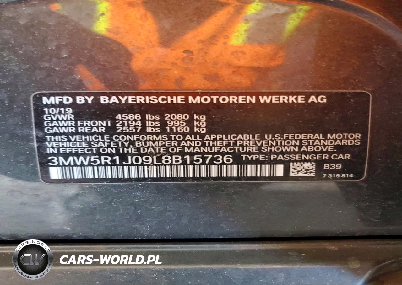 2020 BMW 330I VIN:3MW5R1J09L8B15736 - 12