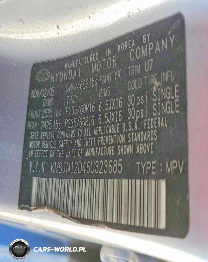 2006 Hyundai Tucson Gls VIN:KM8JN12D46U323685 - 14