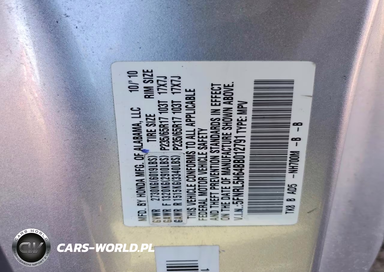 2011 Honda Odyssey Exl VIN:5FNRL5H64BB012791 - 13