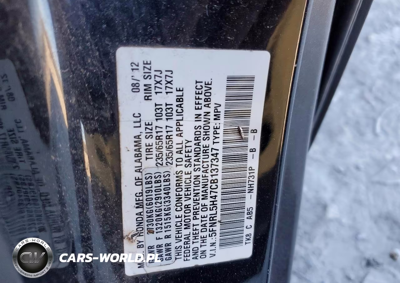 2012 Honda Odyssey Ex VIN:5FNRL5H47CB137347 - 13