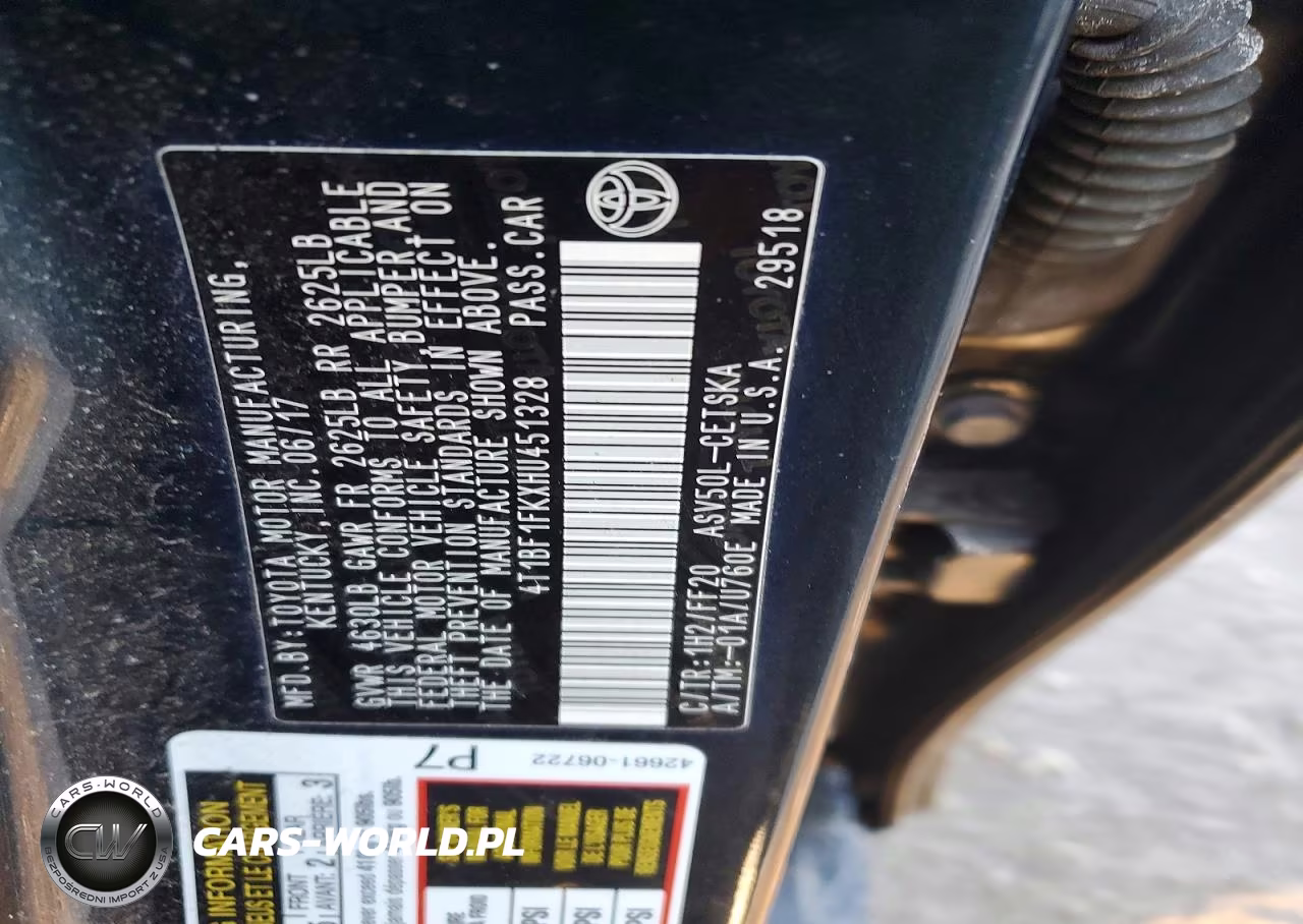 2017 Toyota Camry Le VIN:4T1BF1FKXHU451328 - 12