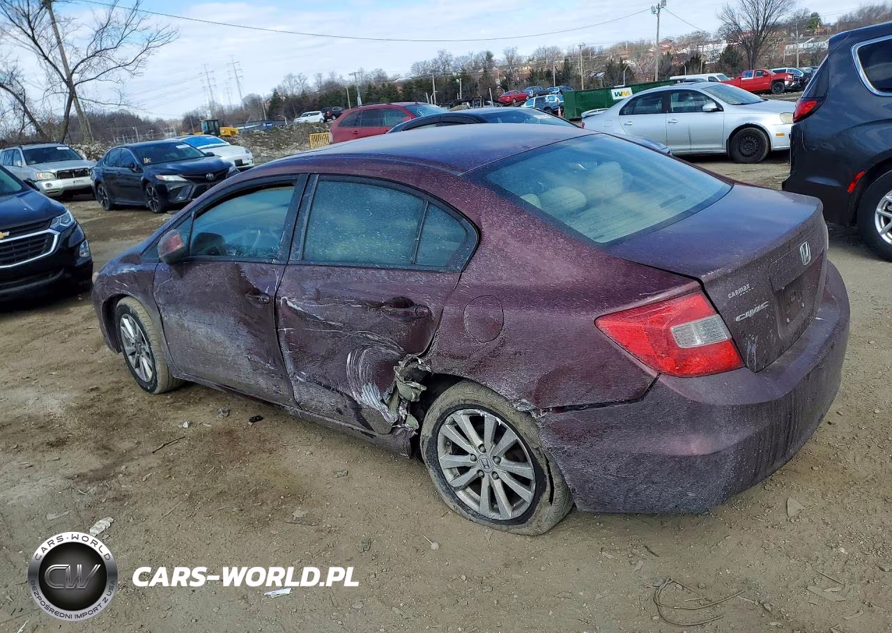 2012 Honda Civic Ex VIN:2HGFB2F81CH538849 - 2