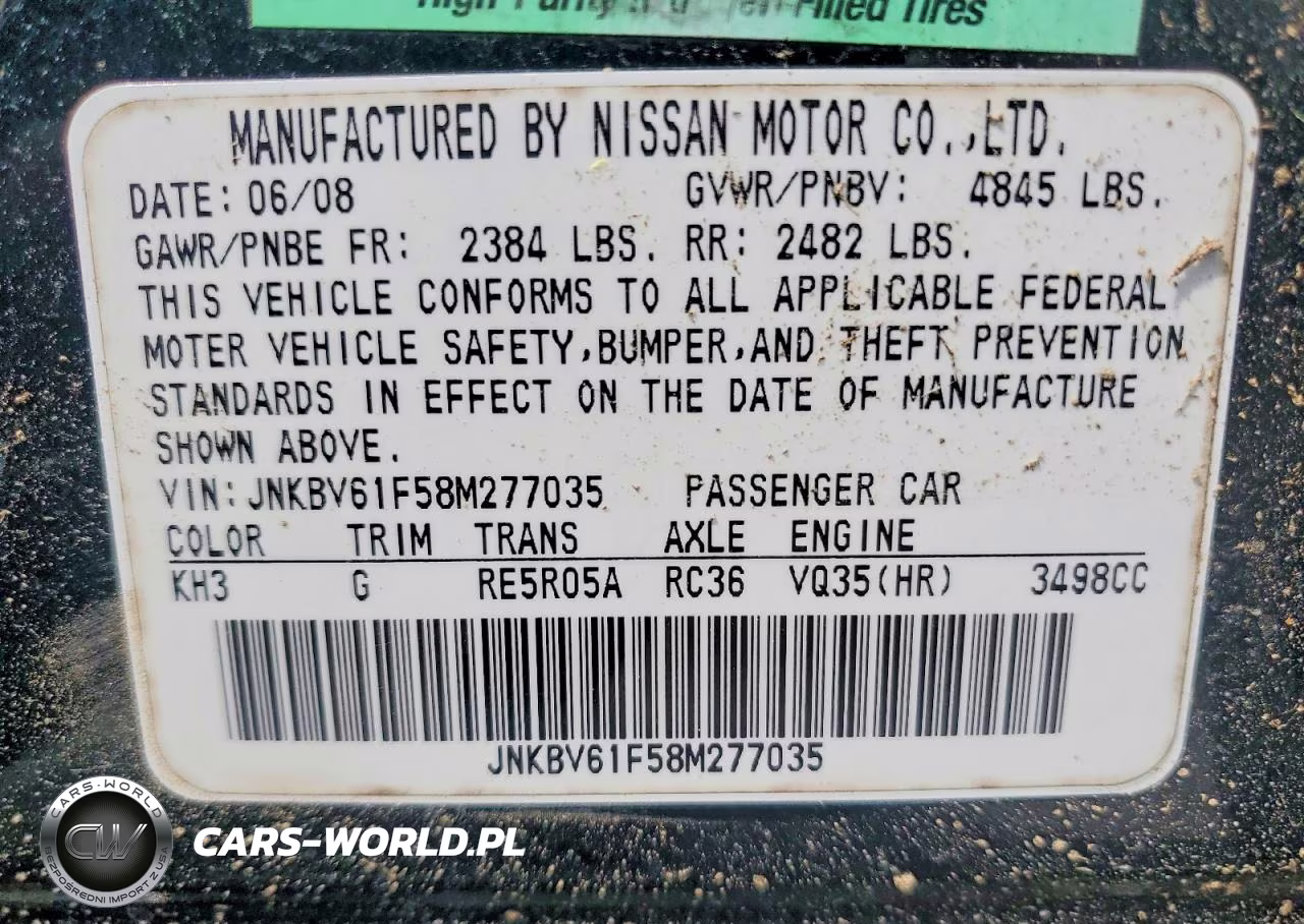 2008 Infiniti G35 X VIN:JNKBV61F58M277035 - 12