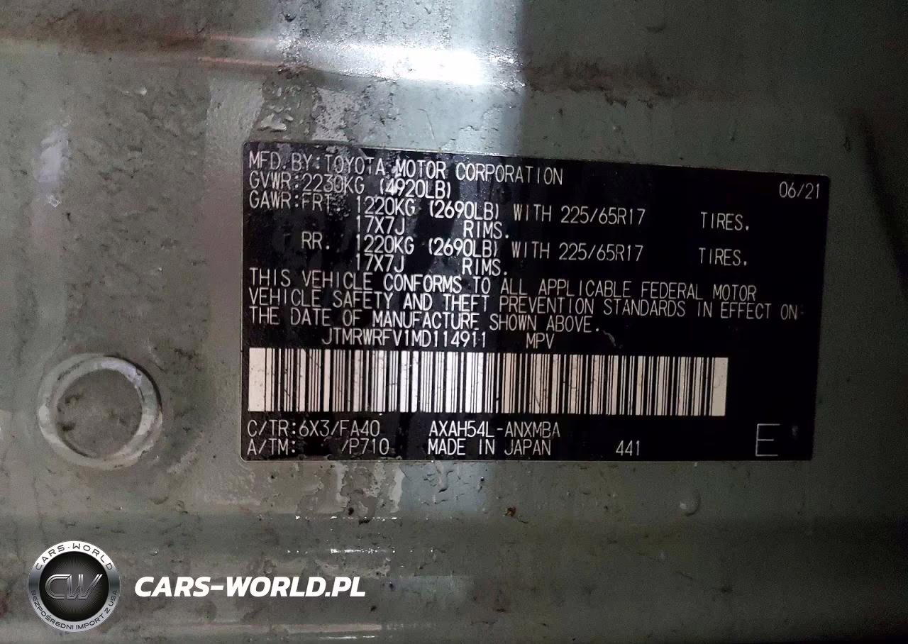 2021 Toyota Rav4 Xle VIN:JTMRWRFV1MD114911 - 14